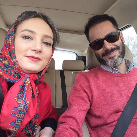 سلفی جدید و دیدنی زوج مشهور بازیگر در اتومبیل! + عکس 