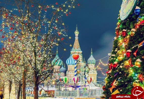 مسکو,آغاز سال نو مسیحی,کریسمس,آذین بندی,shabnamha.ir,شبنم همدان,afkl ih,شبنم ها; 