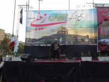 ندای" لبیک یا زینب" بانوان عاشورایی در میدان امامزاده عبدالله همدان طنین انداز شد